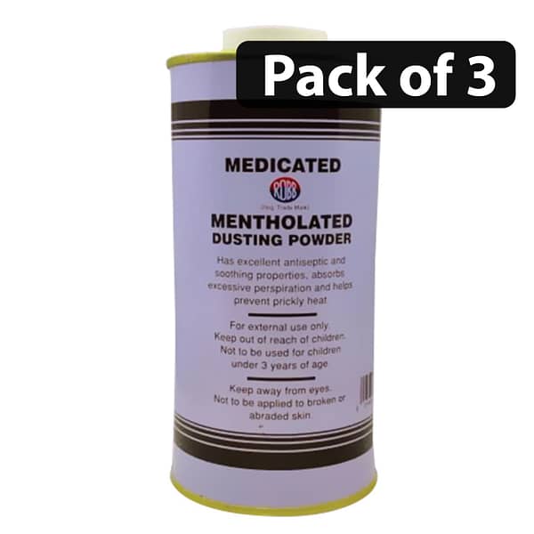 (Pack of 3) Medicated Mentholated Dusting Powder 200g