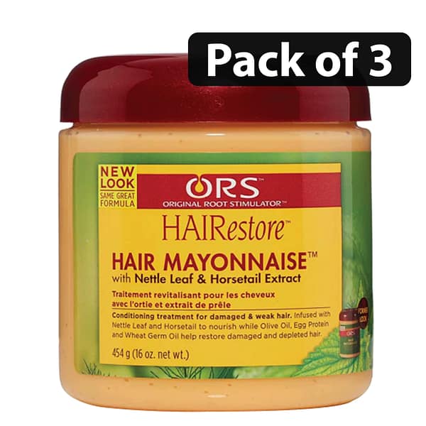 (Pack of 3)ORS HairStore Hair Mayonnaise with Nettle Leaf 16oz