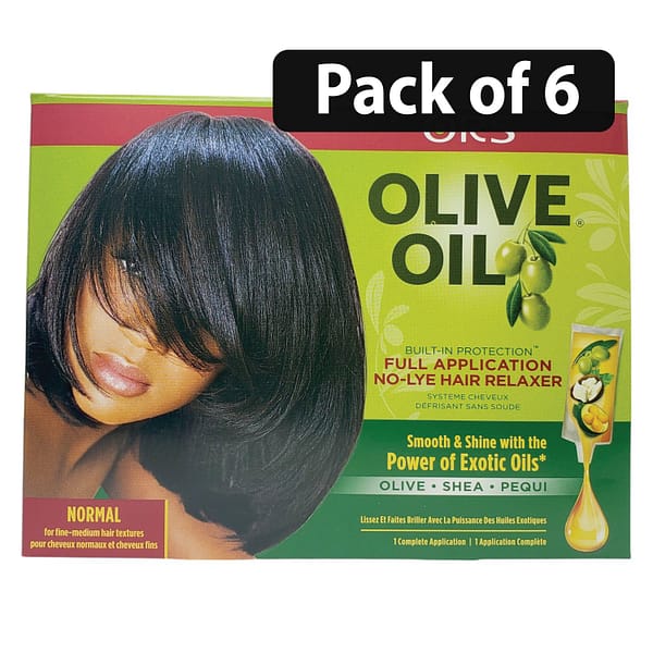 (Pack of 6) ORS Olive Oil Built-In-Protection No-Lye Hair Relaxer Normal