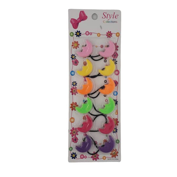 Style Collections Moon Shaped Hair Bobbles Multi