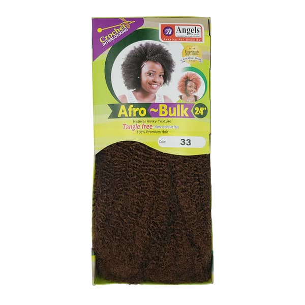 Angels Afro Bulk 24" Natural Kinky Texture 33