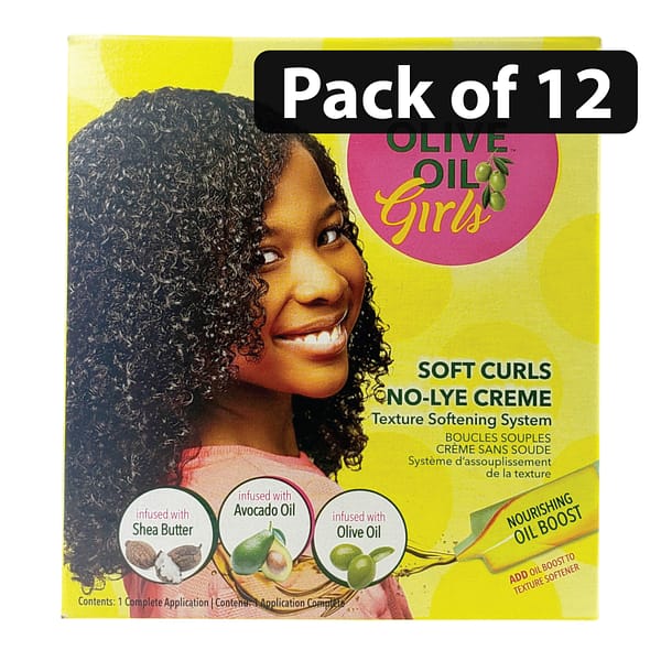 (Pack of 12) ORS Olive Oil Girls Soft Curls No Lye Texture Softening System