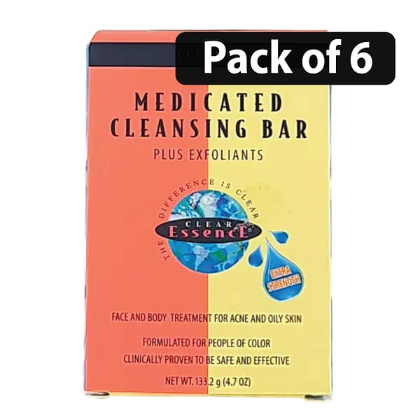 (Pack of 6) Clear Essence Medicated Cleansing Bar Plus Exfoliates 4.7oz (Pack of 6) Clear Essence Medicated Cleansing Bar Plus Exfoliates 4.7oz