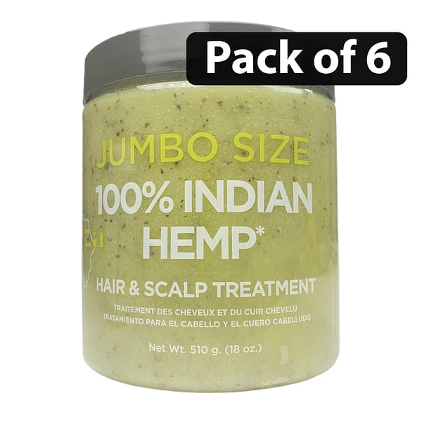 (Pack of 6)Kuza Indian Hemp Hair & Scalp Treatment Jumbo Size 18oz