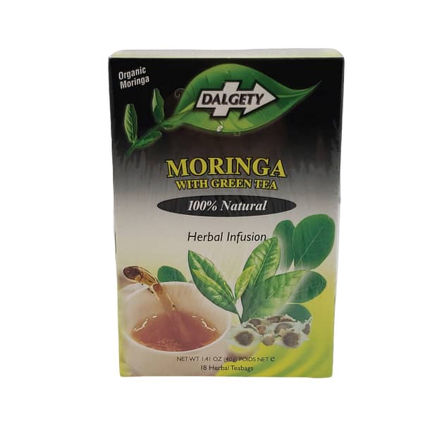 Dalgety Organic Moringa Herbal Infusion (18 Herbal Teabags) Moringa With Green Tea