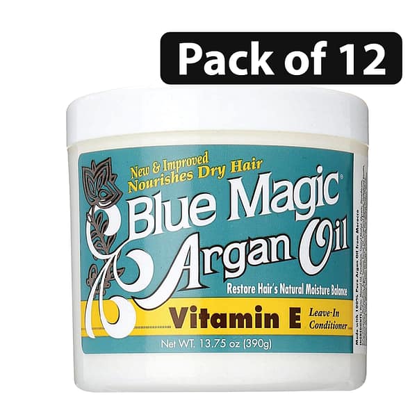 (Pack of 12) Blue Magic Argan Oil Vitamin E Leave-In Conditioner 13.75oz