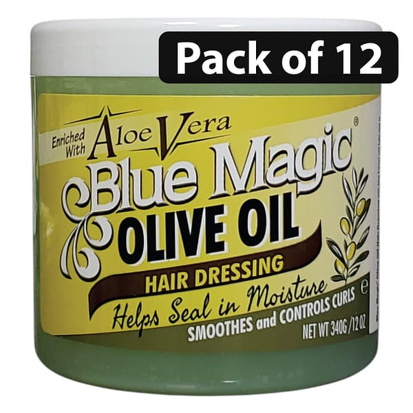 (Pack of 12) Blue Magic Olive Oil Hair Conditioner with Aloe Vera 12oz