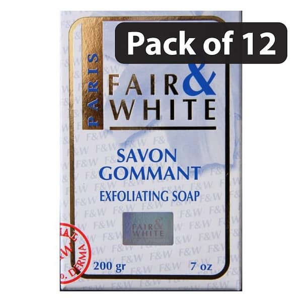(Pack of 12) Fair & White Paris Savon Gommant Exfoliating Soap 7oz