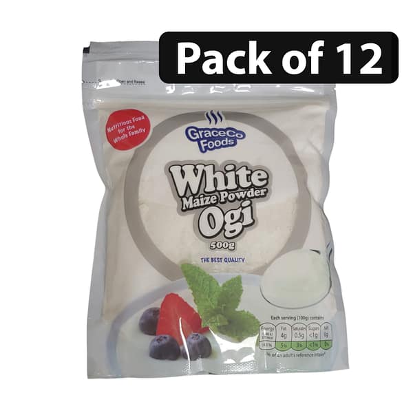 (Pack of 12) Graceco Foods Maize Powder Ogi 500g White