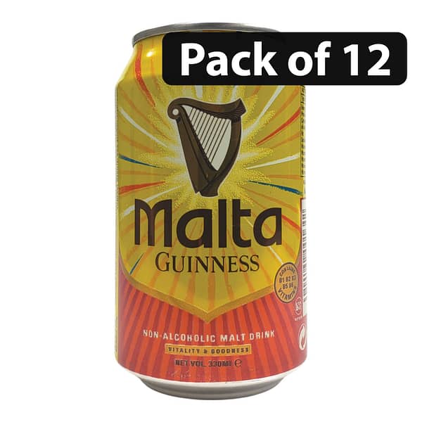 (Pack of 12) Malta Gunness Non Alcoholic Malt Drink 330ml