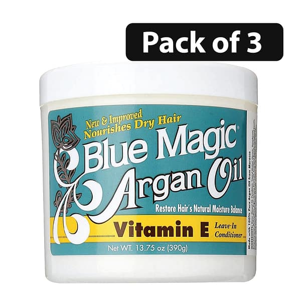 (Pack of 3) Blue Magic Argan Oil Vitamin E Leave-In Conditioner 13.75oz