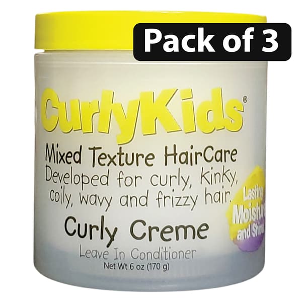 (Pack of 3) Curly Kids Curly Creme Leave-In Conditioner 6oz