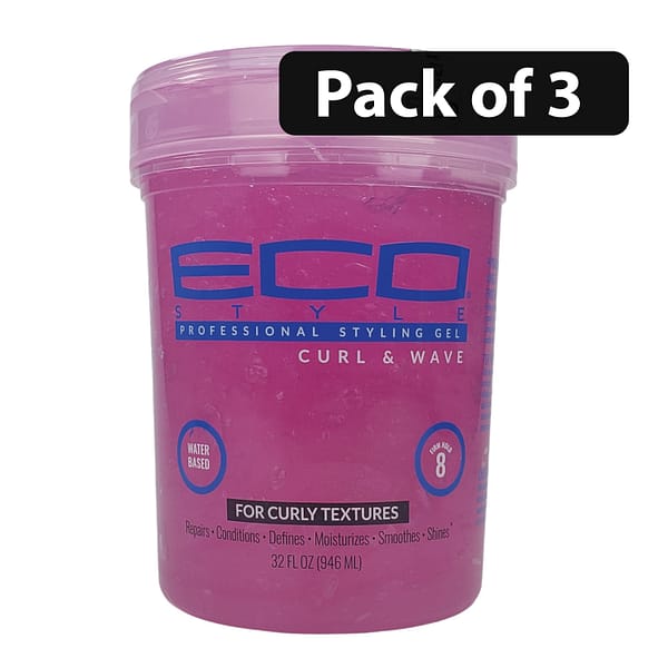 (Pack of 3) Eco Style Curl & Wave for Curly Textures 32oz