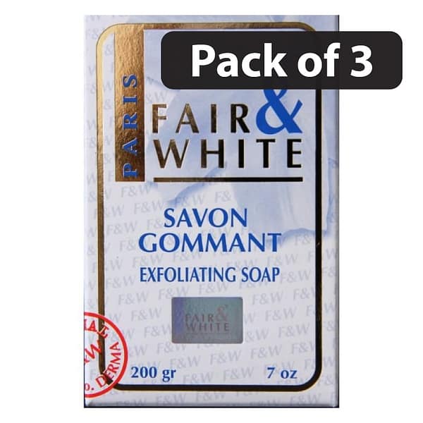 (Pack of 3) Fair & White Paris Savon Gommant Exfoliating Soap 7oz