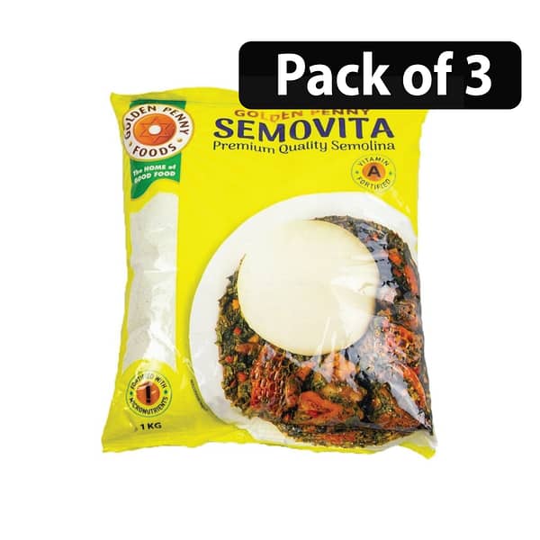 (Pack of 3) Golden Penny Semovita 1kg