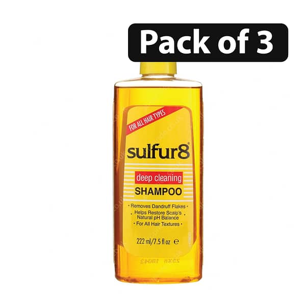 (Pack of 3) Sulphur 8 Deep Cleaning Shampoo 7.5oz
