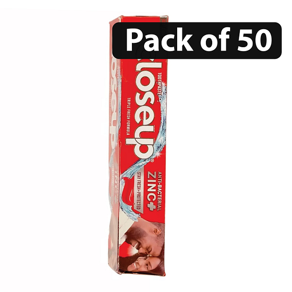 (Pack of 50) Close Up Triple Fresh Formula Toothpaste Red Hot 130g