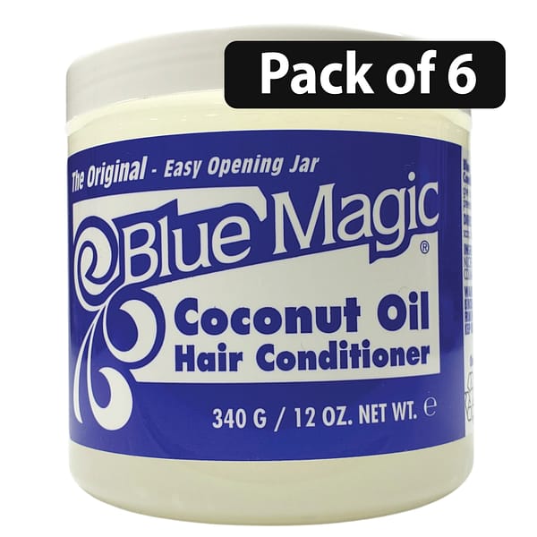 (Pack of 6) Blue Magic Coconut Oil Hair Conditioner 12oz