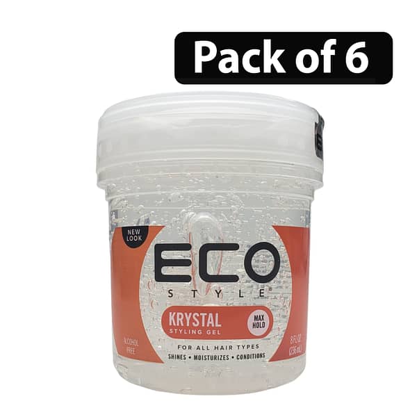 (Pack of 6) ECO Style Professional Gel Krystal 8oz