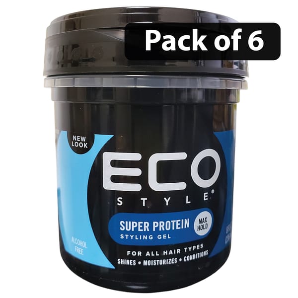 (Pack of 6) ECO Style Super Protein For Dry Damaged Hair 8oz