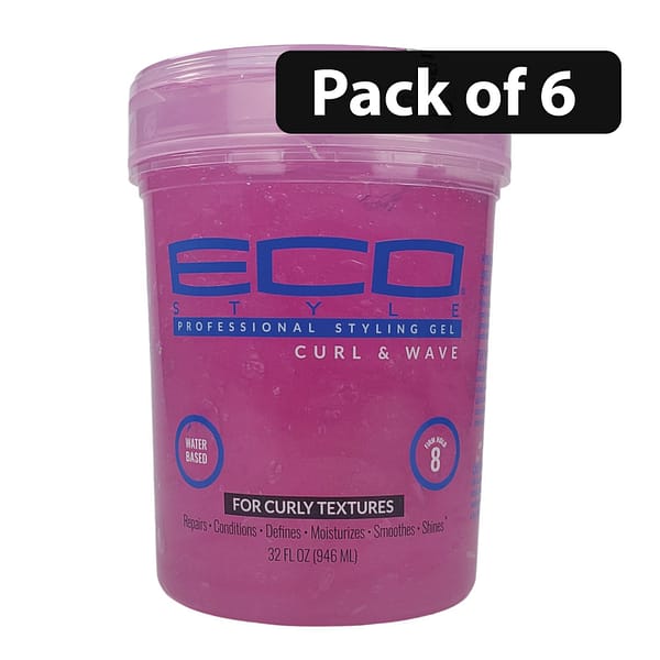 (Pack of 6) Eco Style Curl & Wave for Curly Textures 32oz