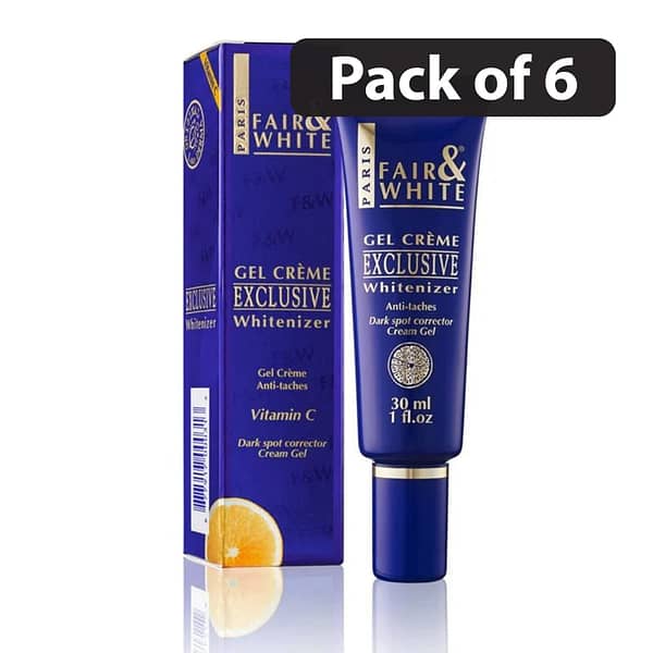 (Pack of 6) Fair & White Exclusive Whitenizer Vitamin C Dark Spot Corrector Cream Gel 30ml