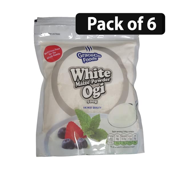 (Pack of 6) Graceco Foods Maize Powder Ogi 500g White