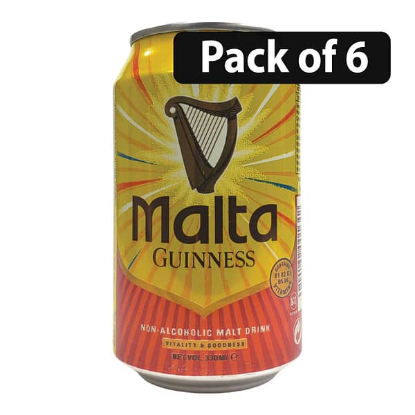 (Pack of 6) Malta Gunness Non Alcoholic Malt Drink 330ml