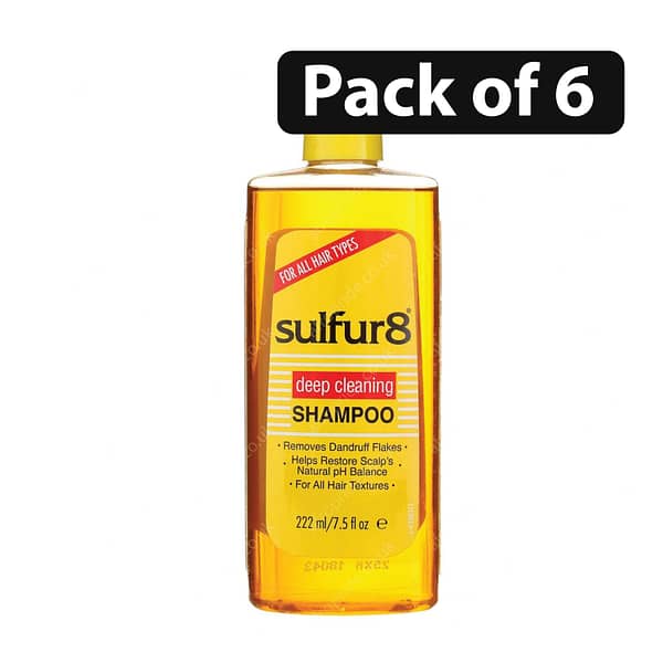 (Pack of 6) Sulphur 8 Deep Cleaning Shampoo 7.5oz