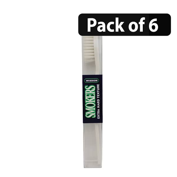 (Pack of 6) Wisdom Extra Hold Texture Toothbrush for Smokers