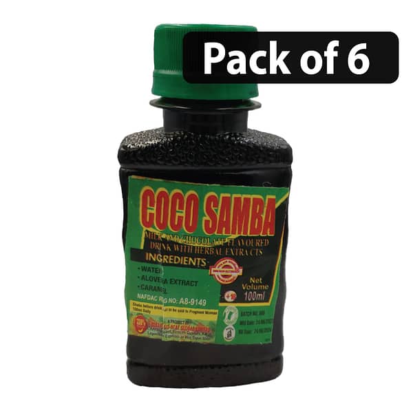(Pack of 6) Coco Samba Milk And Chocolate Flavoured Drink with Herbal Extracts 100ml