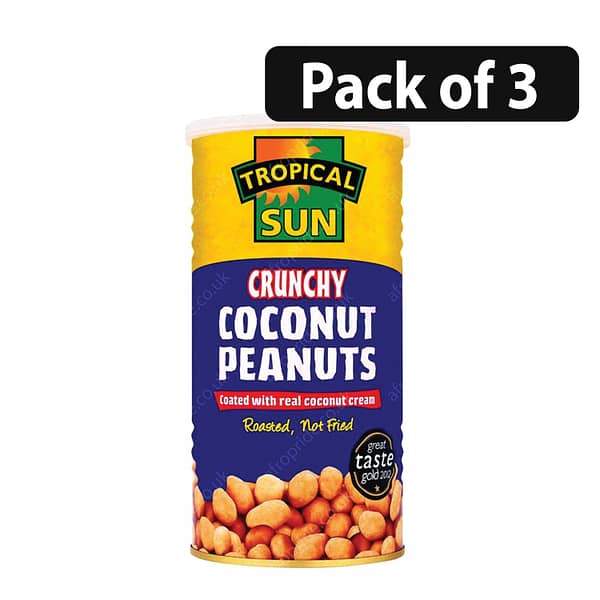 (Pack of 3) Tropical Sun Crunchy Coconut Peanut Big