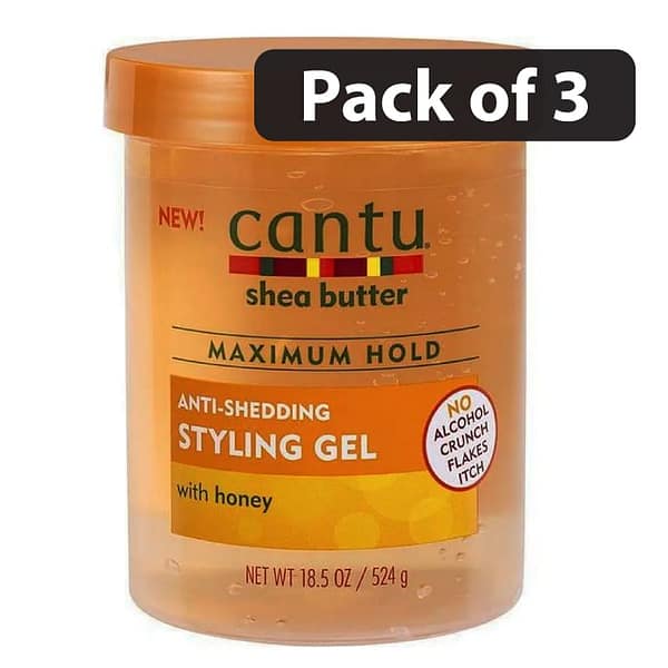 (Pack of 3) Cantu Anti-Shedding Styling Gel 18.5oz