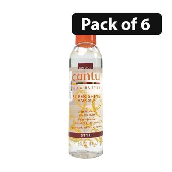(Pack of 6) Cantu Shea Butter Super Shine Hair Silk 6oz180ml