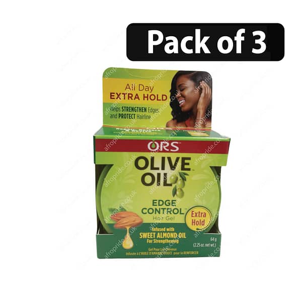 (Pack of 3) ORS Olive Oil Edge Control Hair Gel 64g