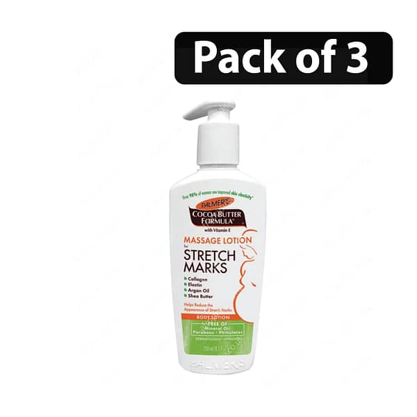 (Pack of 3) Palmer's Cocoa Butter Formula Massage Lotion for Stretch Marks 8.5oz