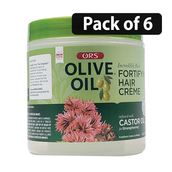 (Pack of 6) ORS Olive Oil Hair Dress with Castor Oil 170g
