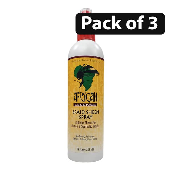 (Pack of 3) African Essence Braid Sheen Spray 12oz (Pack of 3) African Essence Braid Sheen Spray 12oz