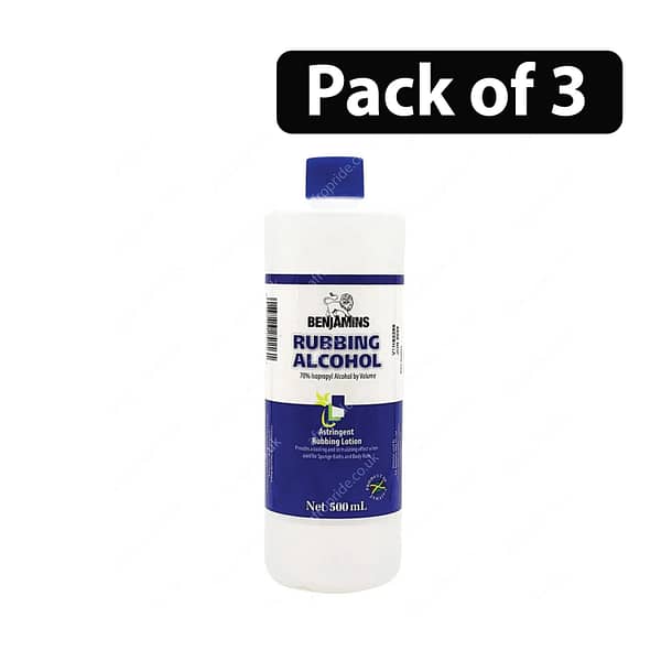 (Pack of 3) Benjamins Rubbing Alcohol 500ml