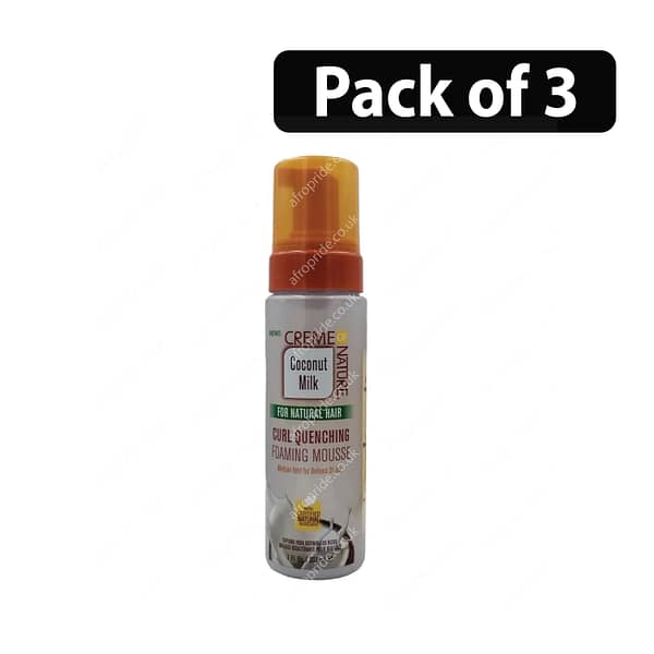 (Pack of 3) Creme Of Nature Coconut Milk Foaming Mousse 7fl.oz