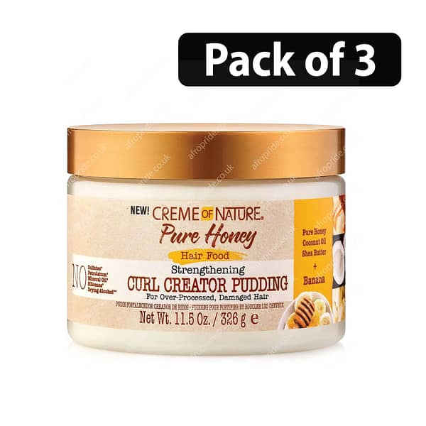(Pack of 3) Creme of Nature Pure Honey Curl Creator Pudding 11.5oz