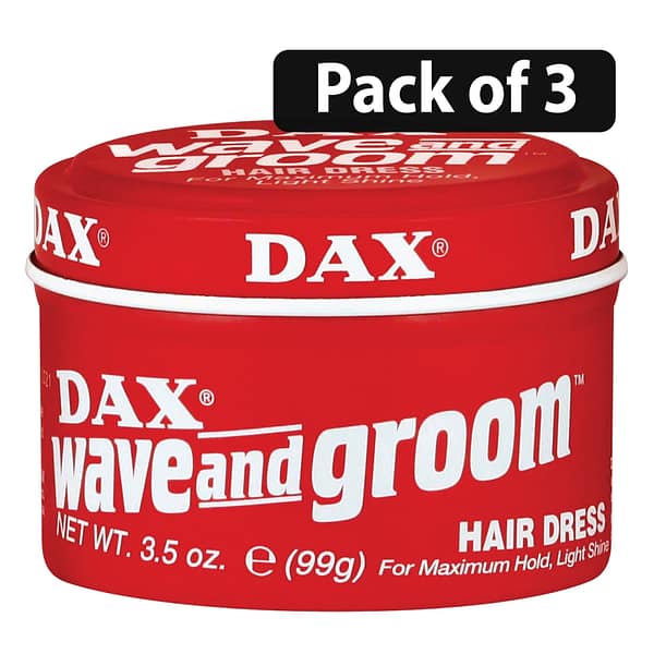 (Pack of 3) Dax Wave And Groom Hair Dress For Maximum Hold 3.5oz