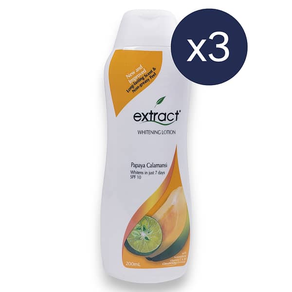 (Pack of 3) Extract Whitening Lotion Papaya Calamansi 200ml