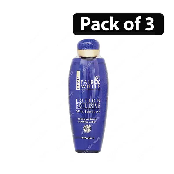 (Pack of 3) Fair & White Exclusive Whitenizer Vitamin C Purifying Lotion 250ml