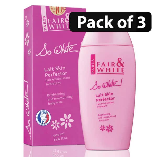 (Pack of 3) Fair & White Lait Skin Perfector Brightening & Moisturizing Body Milk 500ml