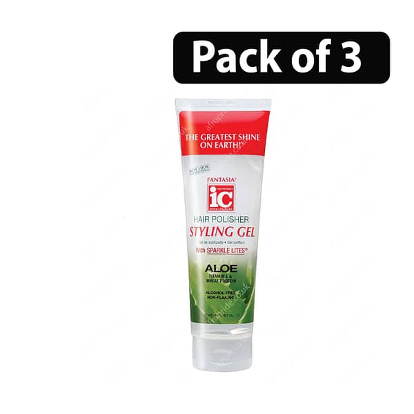 (Pack of 3) Fantasia Hair Polisher Styling Gel 8.7oz