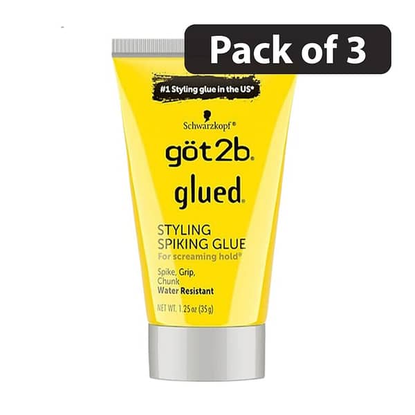 (Pack of 3) Got2b Glued Styling Spiking Glue 1.25oz(35g)