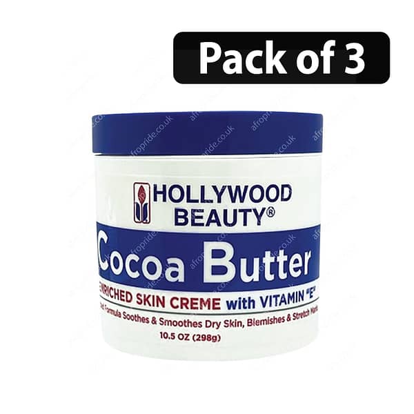 (Pack of 3) Hollywood Beauty Cocoa Butter Skin Creme 10.5oz