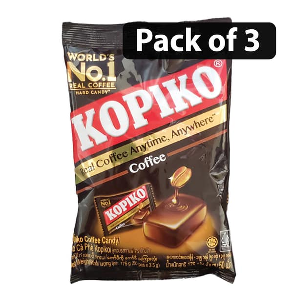 (Pack of 3) Kopiko Coffee Candy (50pcs x 3.5g)