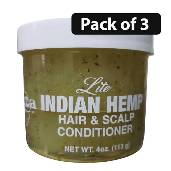 (Pack of 3) Lite Kuza Indian Hemp Hair & Scalp Conditioner 4oz